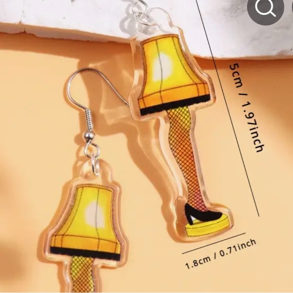A CHRISTMAS STORY Leg Lamp Earrings - Picture 3 of 4
